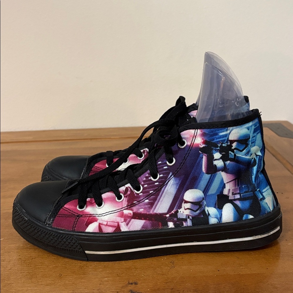 Star Wars Storm Troopers Canvas High-Top Sneakers Size 9 - Picture 3 of 14